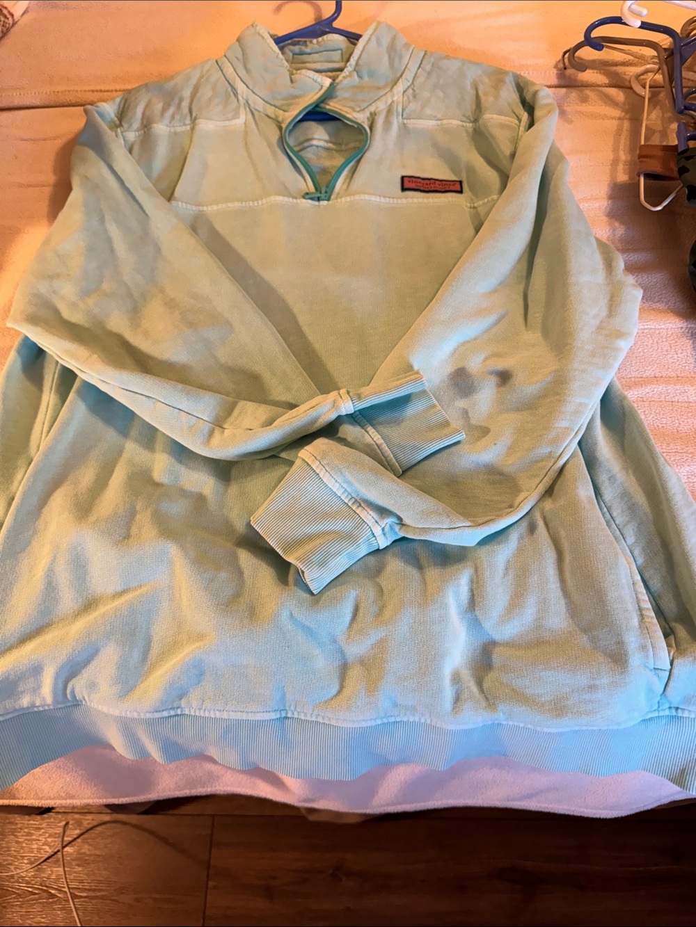 Vineyard Vines Mint Green Quarter-Zip Pullover
